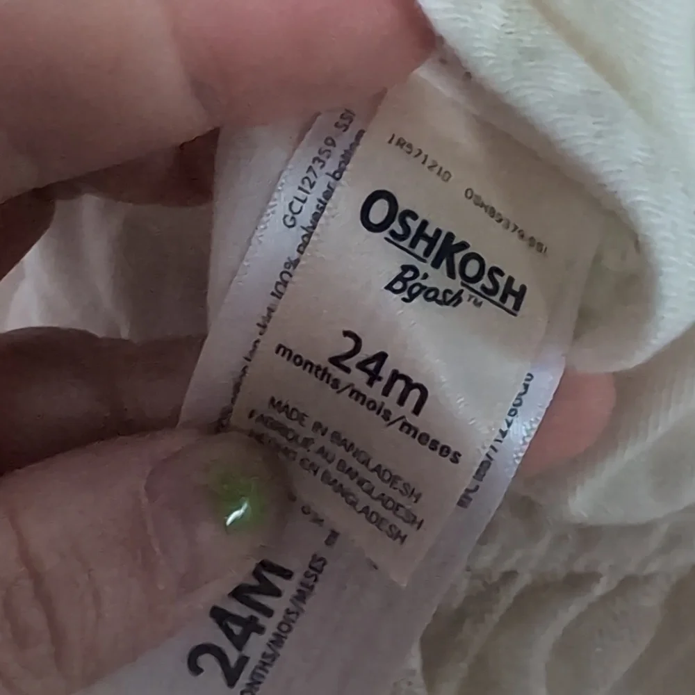 nwot OshKosh B'gosh White Tulle Skirt Overalls